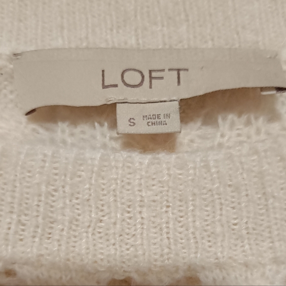 S💥LOFT Ivory Cream Knit Sweater - Picture 9 of 9